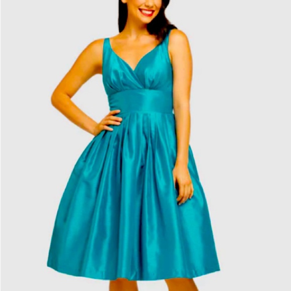 RETROSPEC’D CLOTHING turquoise swing dress US size 8
